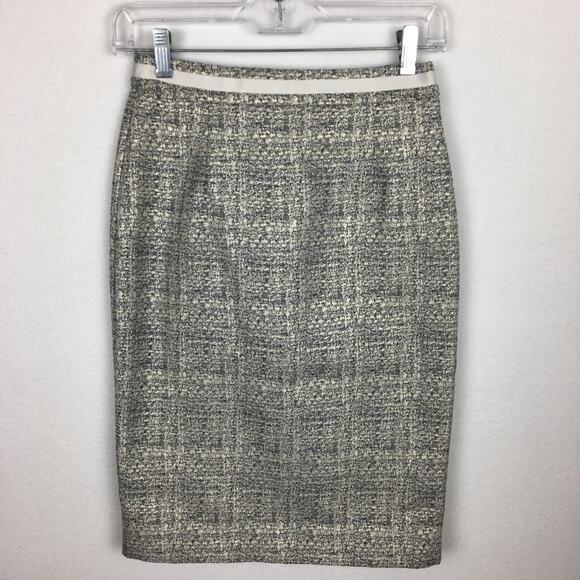 Boden Gray Metalic Pencil Skirt size 2 - Picture 2 of 7